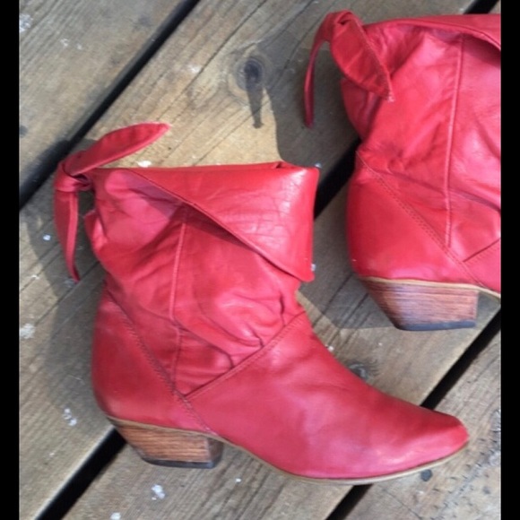 Louis Carmini Shoes - Louis Carmini🔹VINTAGE Red Leather Boots